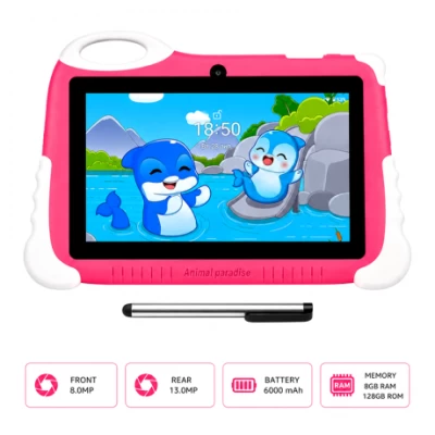 Дитячий планшет 7 HD Android 14 Wi-Fi в протиударному чохлі AD26-44 PINK Дитячий планшет 7 HD Android 14 Wi-Fi в протиударному чохлі AD26-44 PINK