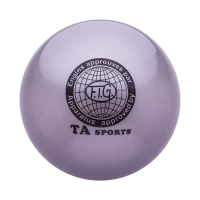 Мяч для художественной гимнастики 19 см Серый