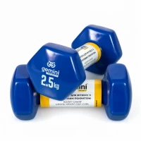 Гантели Gemini Sport для фитнеса с виниловым покрытием 2 шт по 2,5 кг GSD-2.5BL