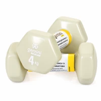 Гантели Gemini Sport для фитнеса с виниловым покрытием 2 шт. по 4,0 кг GSD-4.0MILK