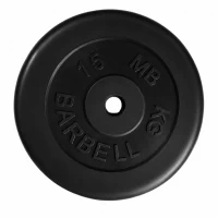 Блины (диски) обрезиненные SLS GYM BARBEL 26мм 15кг черный 21091 Блины (диски) обрезиненные SLS GYM BARBEL 26мм 15кг черный 21091