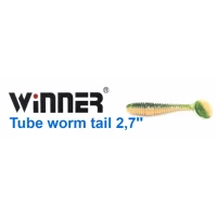 Силикон Winner TBR012 TUBE WORM «T» TAIL 2.7 70mm 4.0g (10шт) 016# *
