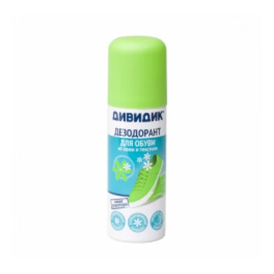 Дезодорант для обуви 125мл Дивидик, антибактериальный, антигрибковый эффект