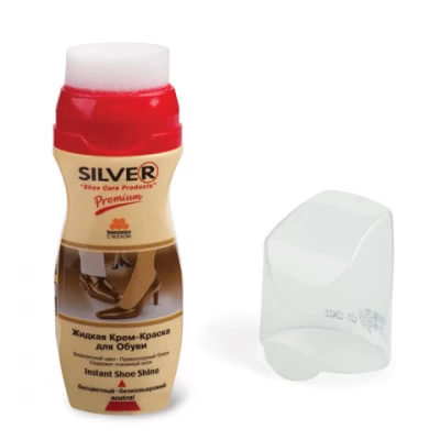 Жидкая крем-краска 75мл с воском, для обуви Silver, бесцветный