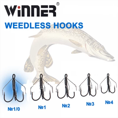 Тройник незацепляйка Winner WD3551A 5 pcs. №1/0 * Тройник незацепляйка Winner WD3551A 5 pcs. №1/0 *( Размеры в ассортименте)