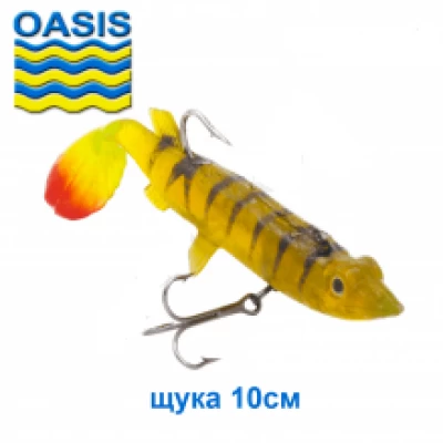 Силикон оснащенный OASIS DGY щука 10см 003 (4шт) *( цвета в ассортименте)