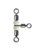 Вертлюг тройной американка с бусиной YM-1027 (100шт) 5x6 *