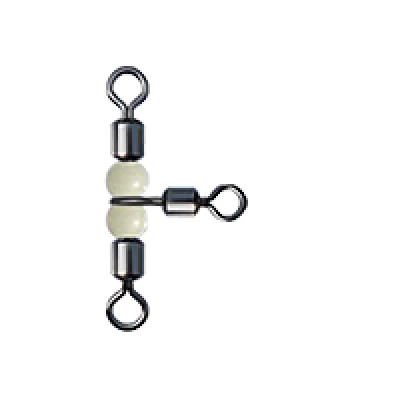 Вертлюг тройной американка с бусиной YM-1027 (100шт) 5x6 * Вертлюг тройной американка с бусиной YM-1027 (100шт) 5x6 *