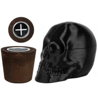 Напас для курения марихуаны деревянный в тайнике Череп №12 Черный