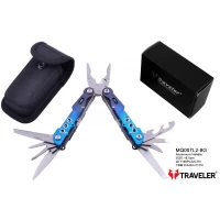 Мультитул 9в1 туристический, армейский, тактический, с чехлом Traveler 16,2см MQ007-L2-8G Blue
