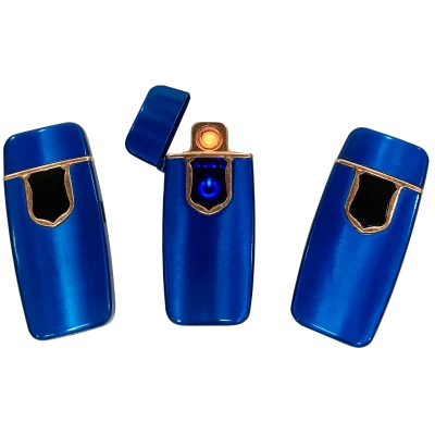 Сенсорная USB Зажигалка ⚡️ (спираль накаливания) HL-481 Blue satin