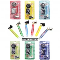 Стеклянная трубка для курения D&K DENGKE DK8821D 9.5 см + гриндер и фильтры | Ассорти цветов