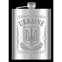 Фляга из нержавеюшей стали (256мл/ 9oz.) UKRAINE 