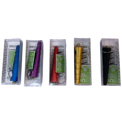 Металлическая курительная трубка-брелок D&K DENGKE с сетками DK-8466S