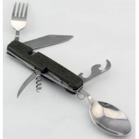 Набор туристический Нож/ Вилка/ Ложка/ Открывалка/ Штопор Traveler 12см (120шт/ящ) K605