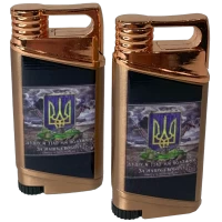 Газовая зажигалка Герб Украины | Патриотическая | Острое пламя HL-314-1