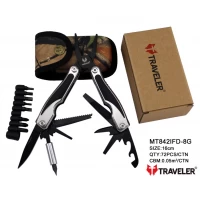 Многофункциональный нож (мультитул) с комплектом бит Traveler 16см (72шт/ящ) MT842