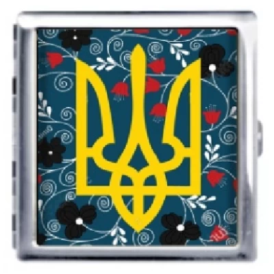 Портсигар на 20 сигарет Герб Украины Портсигар на 20 сигарет Герб Украины
