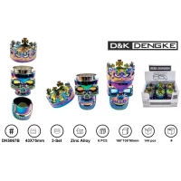 Гриндер D&K Череп в короне ☘️ (три секции), 4,3см*7,5см DK-5067-B