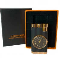 Зажигалка с встроенными кварцевыми часами 