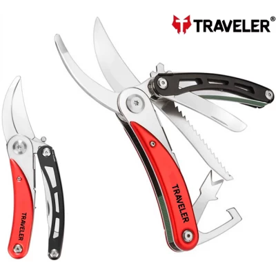 Многофункциональный ручной секатор (мультитул) Traveler (72шт/ящ) MS010 red Многофункциональный ручной секатор (мультитул) Traveler (72шт/ящ) MS010 red
