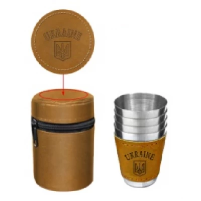 Набор рюмок в чехле (4шт по 30мл) Украина