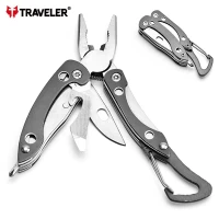 Мультитул туристический с чехлом и карабином Traveler Deluxe 7в1, 12 см МТ821