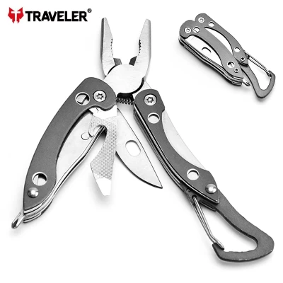 Мультитул туристический с чехлом и карабином Traveler Deluxe 7в1, 12 см МТ821