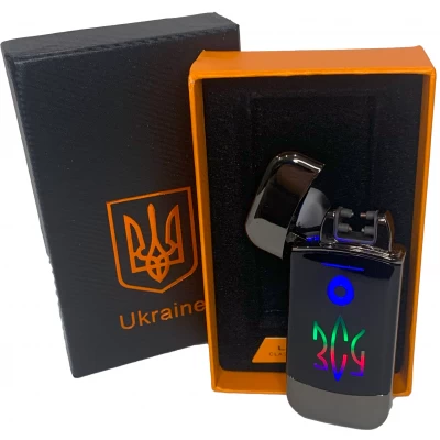 Дуговая электроимпульсная зажигалка с USB-зарядкой⚡️Украина ВСУ LIGHTER HL-440-Black