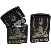 Зажигалка бензиновая Украина Zorro Lighter (Подарочная коробка