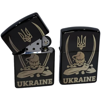 Зажигалка бензиновая Украина Zorro Lighter (Подарочная коробка