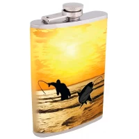Фляга Рыбалка из пищевой нержавеющей стали, 256мл D367