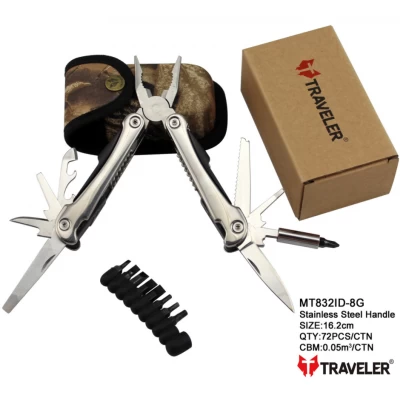 Многофункциональный нож (мультитул) с комплектом бит Traveler 16,2см (72шт/ящ) MT832ID-8G Многофункциональный нож (мультитул) с комплектом бит Traveler 16,2см (72шт/ящ) MT832ID-8G