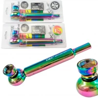 Набор для курения D&K DK8328HA — стеклянная трубка 140 мм, гриндер, сетки, блистер