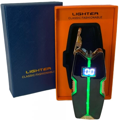 Электрическая USB-зажигалка с двойной дуговой плазмой и LED-подсветкой ⚡⚡ HL-654-1