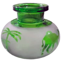 Колба для кальяна (Малая) Верблюды, Зеленая D609