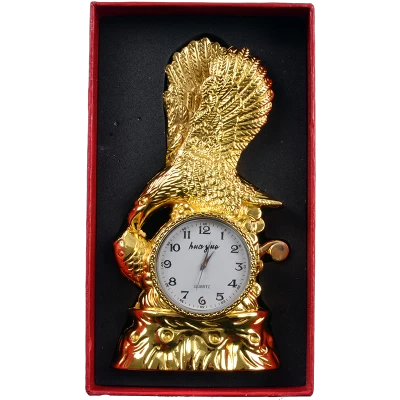 Зажигалка подарочная с часами Орёл (Золото) №4371