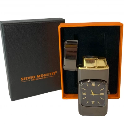Зажигалка с встроенными часами от Silvio Monetti 