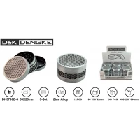 Гриндер D&K Серебрянные соты ☘️ (три секции), 5,0см * 2,8см DK-5796-B3