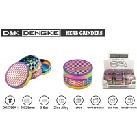 Гриндер D&K Градиент соты ☘️ (три секции), 5,0см * 2,8см DK-5796-A3