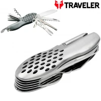 Многофункциональный нож Traveler с 11 инструментами K5011GS
