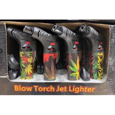 Зажигалка - горелка боковая Конопля ☘️ (Острое пламя Зажигалка - горелка боковая Конопля ☘️ (Острое пламя