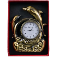 Зажигалка подарочная с часами Дельфины №4373