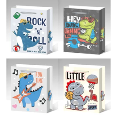 Пакет подарочный 210гр, 26 x 32 x 10см (12шт/уп) Серый Unison (DV-2159 М)