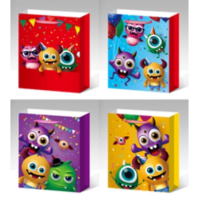 Пакет подарочный 210гр, 18 x 24 x 8,5см (12шт/уп) Разноцветный Unison (DV-2162 S)