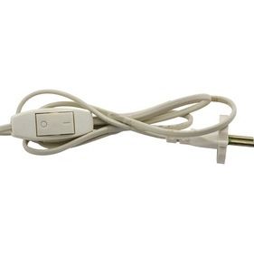 Шнур с выключателем для бра 6А 220В 1,3м белый(белая кнопка)Б.Ц. плоская вилка Шнур с выключателем для бра 6А 220В 1,3м белый(белая кнопка)Б.Ц. плоская вилка