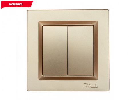 ВЫКЛЮЧАТЕЛЬ ДВОЙНОЙ LUXEL JAZZ (9603) БРОНЗОВЫЙ ВЫКЛЮЧАТЕЛЬ ДВОЙНОЙ LUXEL JAZZ (9603) БРОНЗОВЫЙ