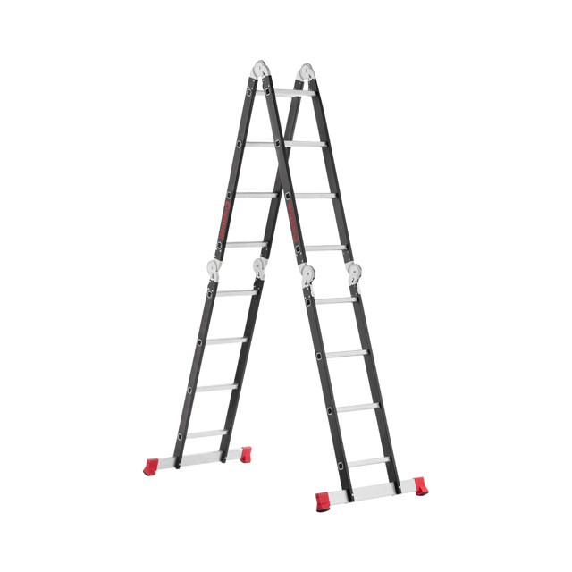 Лестница мультифункциональная трансформер 4х4ступени, стальной профиль, 4450мм, 150 кг INTERTOOL LT-0024 Лестница мультифункциональная трансформер 4х4ступени, стальной профиль, 4450мм, 150 кг INTERTOOL LT-0024