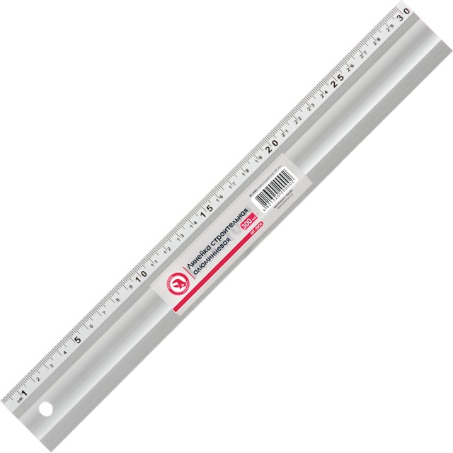 Линейка строительная алюминиевая 300мм INTERTOOL MT-2000 Линейка строительная алюминиевая 300мм INTERTOOL MT-2000