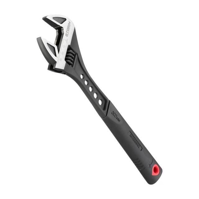 Ключ разводной 300мм кованный, рукоятка TPR, HRC 40-50, Cr-V STORM INTERTOOL XT-0085 Ключ разводной 300мм кованный, рукоятка TPR, HRC 40-50, Cr-V STORM INTERTOOL XT-0085